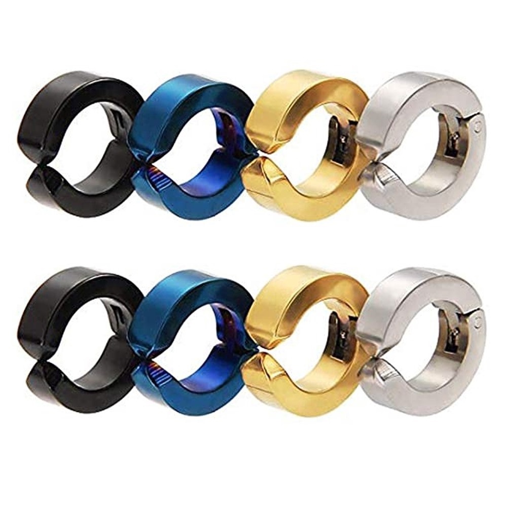 1 Cặp Khuyên Tai Thép Titan Nam Châm Phong Cách Hip Hop Thời Trang Cho Nam Nữ