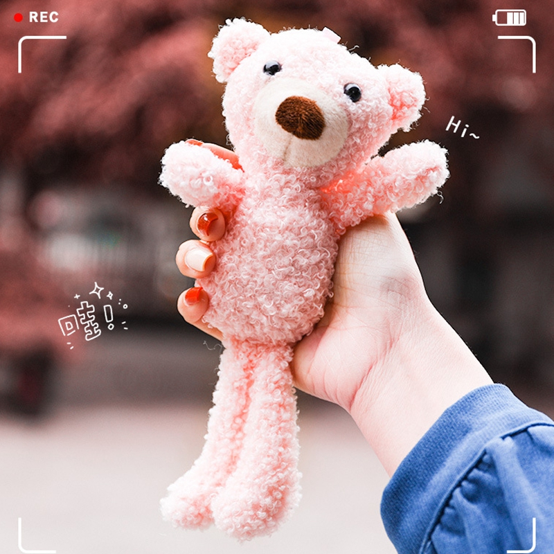 Gấu teddy nhồi bông màu hồng/ màu be xinh xắn tùy chọn