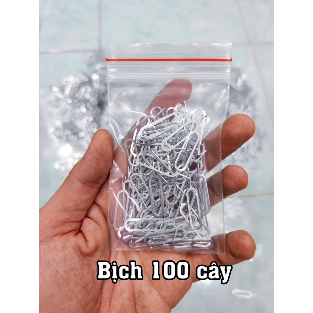 Combo 100 que chọt sim điện thoại inox không gãy, dành cho mọi dòng điện thoại