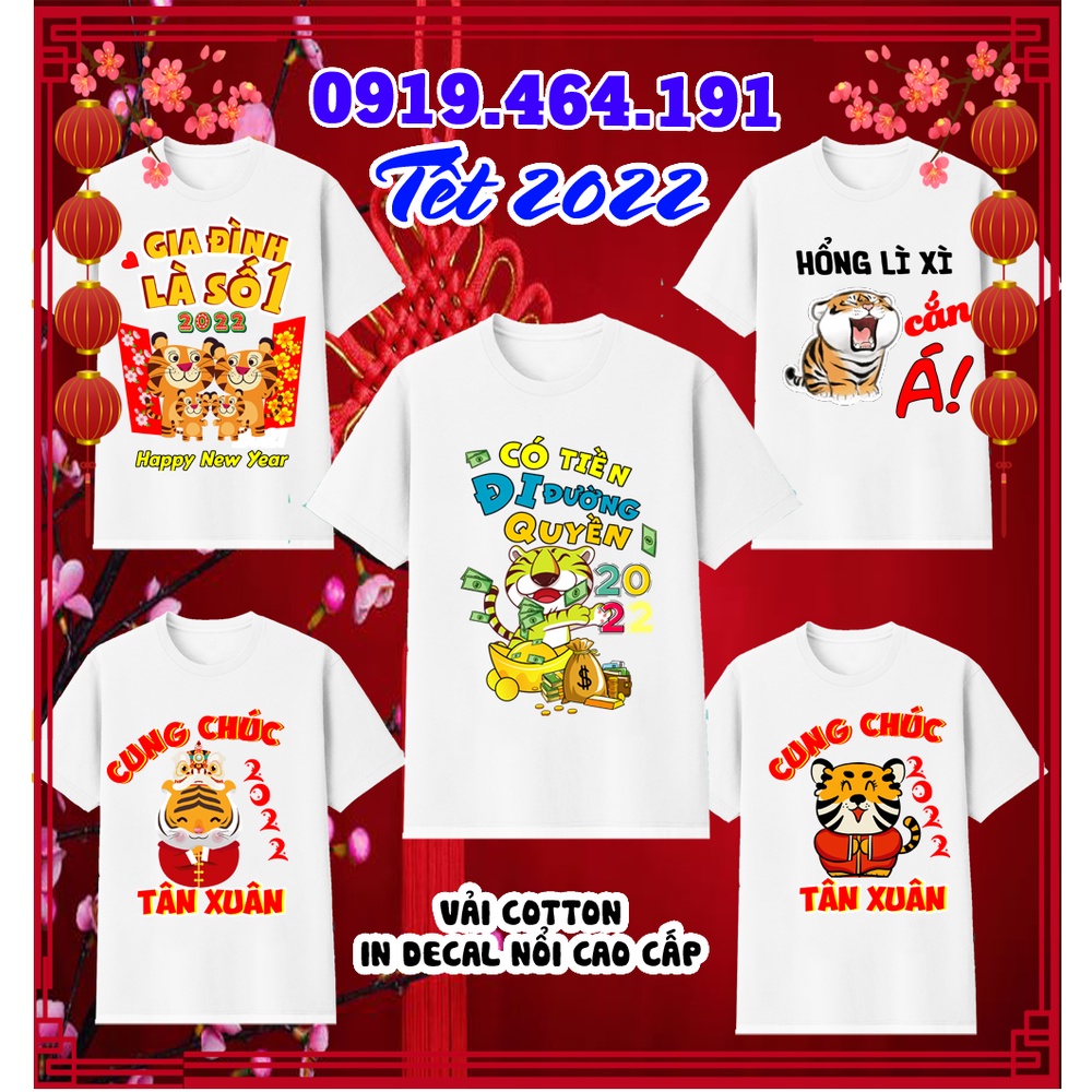 Áo thun HQ nhâm dần 2022 cao cấp, áo HQ, áo nhâm dần, vải cotton min mát, in Pet cao cấp (Có size trẻ em)