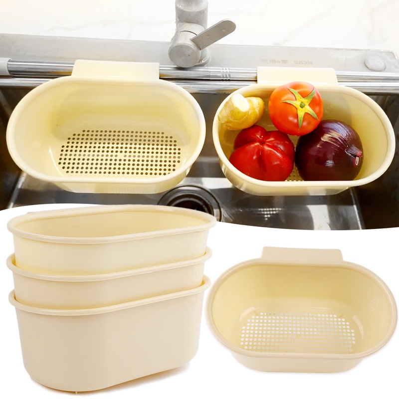 Rổ Đựng Rau Củ/ Rau Củ Thiết Kế Thoát Nước Kèm Giá Đỡ Tiện Dụng Cho Nhà Bếp