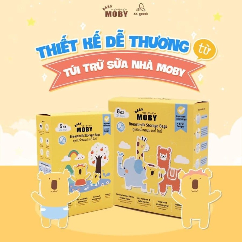 Túi trữ sữa Moby Baby
