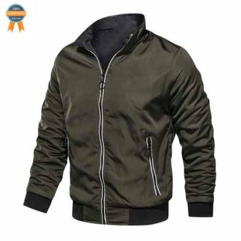 Áo khoác dù 2 lớp cao cấp cổ đứng chống thấm nước phối viền dạ quang, túi khóa MCHCM Fashion GB19 hàng VNXK