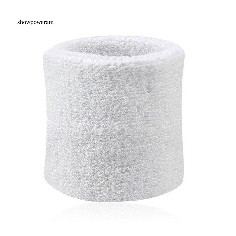 Set 2 băng đeo cổ tay bằng cotton thấm mồ hôi dùng để hỗ trợ luyện tập thể thao