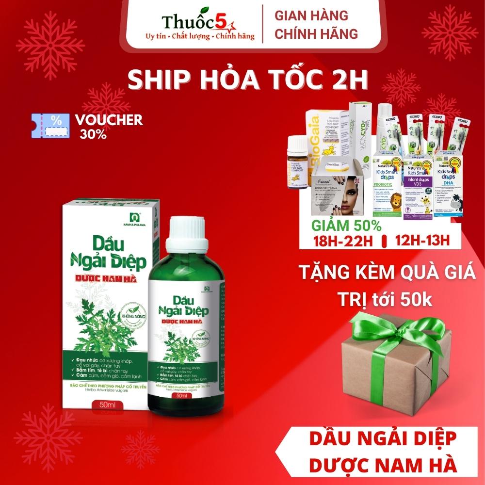 [GIÁ GỐC] Dầu Ngải Diệp Dược Nam Hà hỗ trợ làm giảm nỗi lo đau nhức dạng dầu thoa trên da hộp 50ml