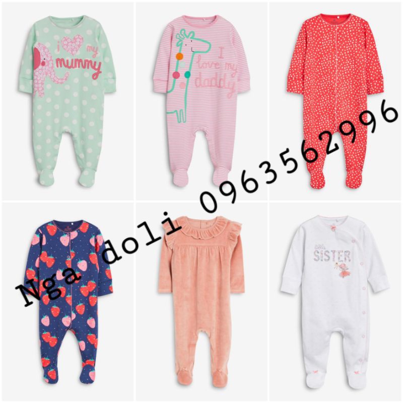 Body liền tất sleepsuit Next - Body Nỉ cho bé (HÀNG CÓ SẴN)