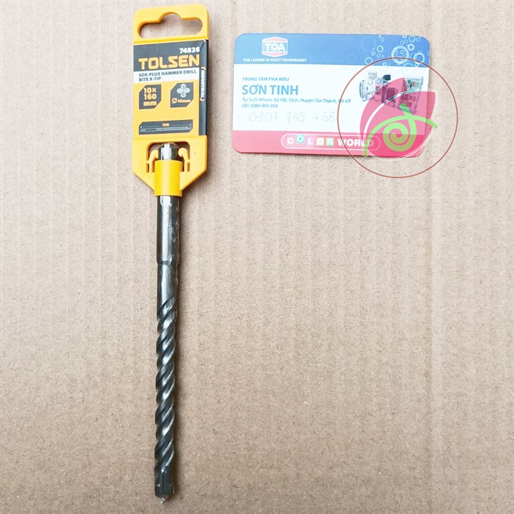 Mũi Khoan Bê Tông 10 x 110 mm 4 cạnh gài X-Tip (Công Nghiệp) Tolsen 74826