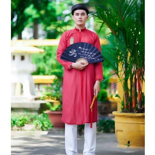 Áo tấc nam, áo ngũ thân tay chẽn vải xước mịn cao cấp- cổ phục Việt Nam