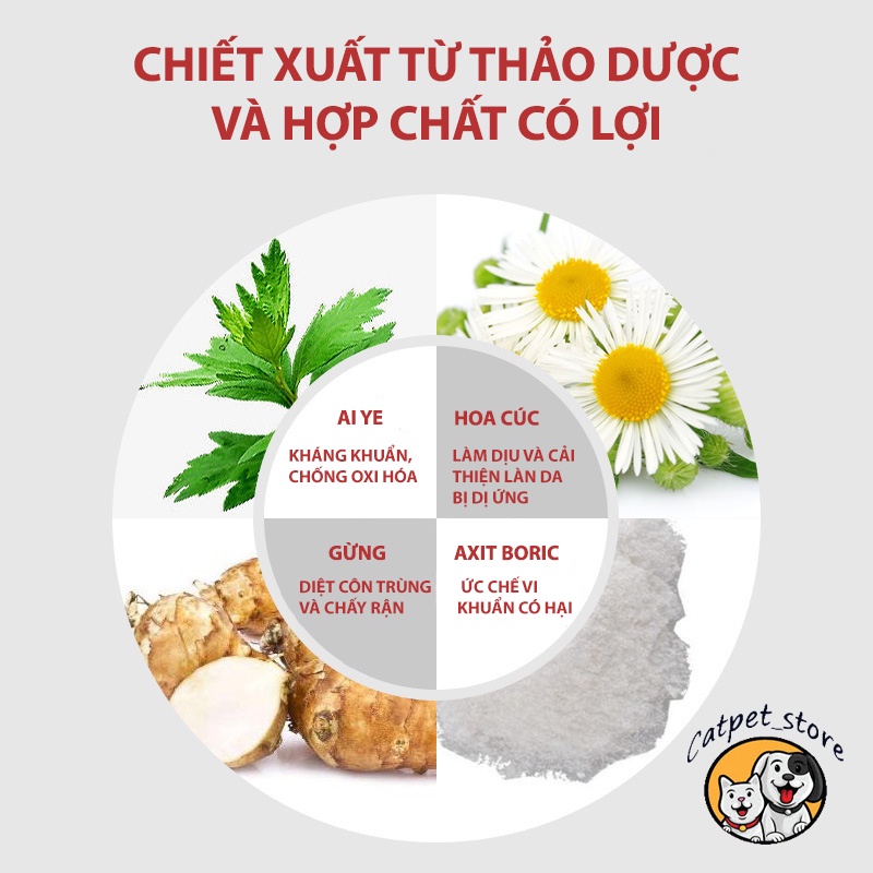 Bột tắm khô cho chó mèo, bột tắm khô tiện lợi cho thú cưng