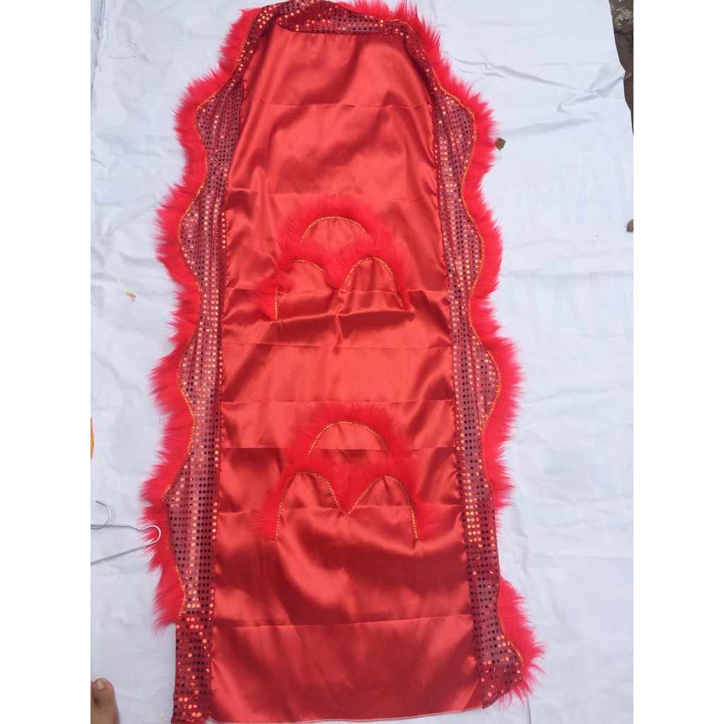Đuôi lân viền kim sa cỡ trung  70cm x 145 cm lắp vào đầu lân sư rồng  múa Trung Thu