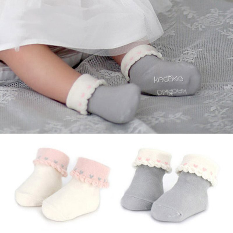 Tất cotton đi chân bẻ cổ cho bé