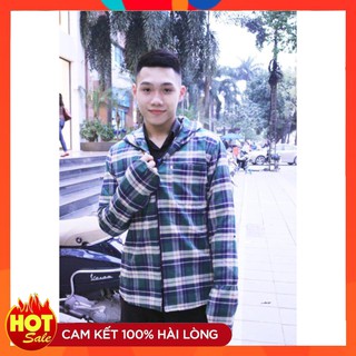 Áo Chống Nắng Nam 2 Lớp⚡️FREESHIP⚡️Áo Chống Nắng Kẻ Caro - Chất Liệu Kaki Mềm - Thoáng Kh
