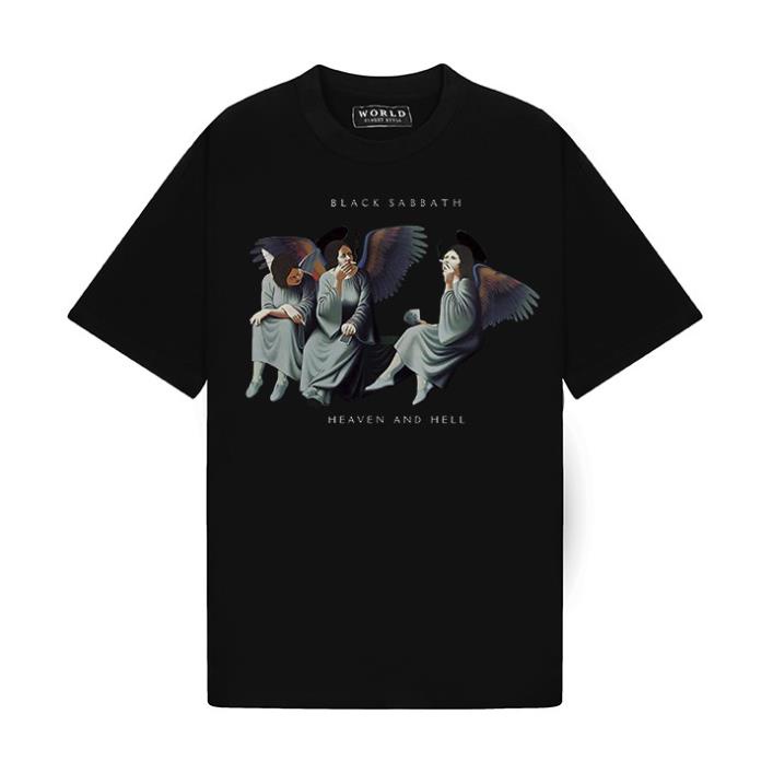 NEW Áo Thun Unisex Cotton Nhập khẩu| Heaven And Hell (Black)