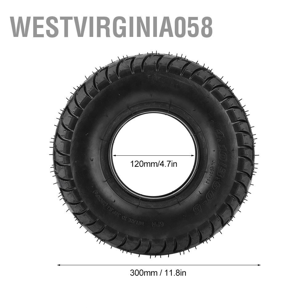 Westvirginia058 Bánh xe lốp cao su đàn hồi tốt cho đẩy dụng cụ bơm hơi  4 10 / 3 50-5 12in /  4 50-4 10in