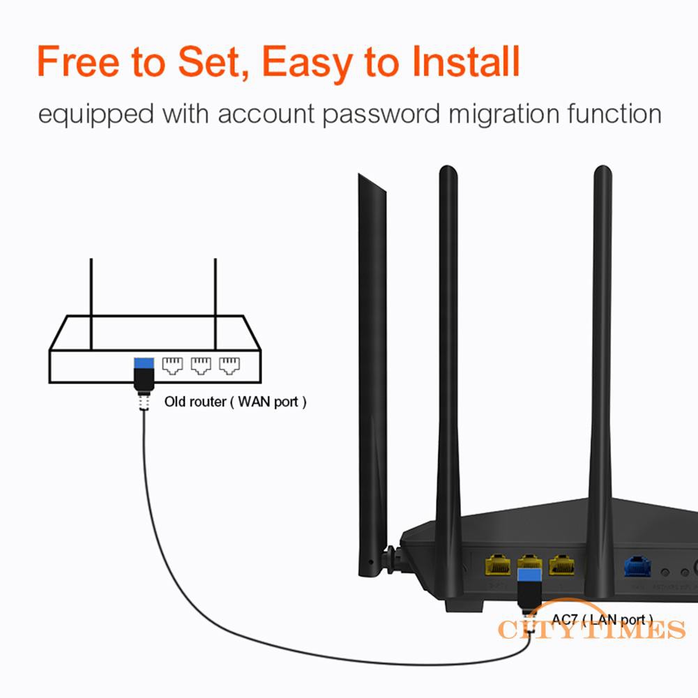 Thiết Bị Phát Wifi Ci Tenda Ac7 1200m 2.4 + 5ghz Có 5 Ăng Ten | BigBuy360 - bigbuy360.vn