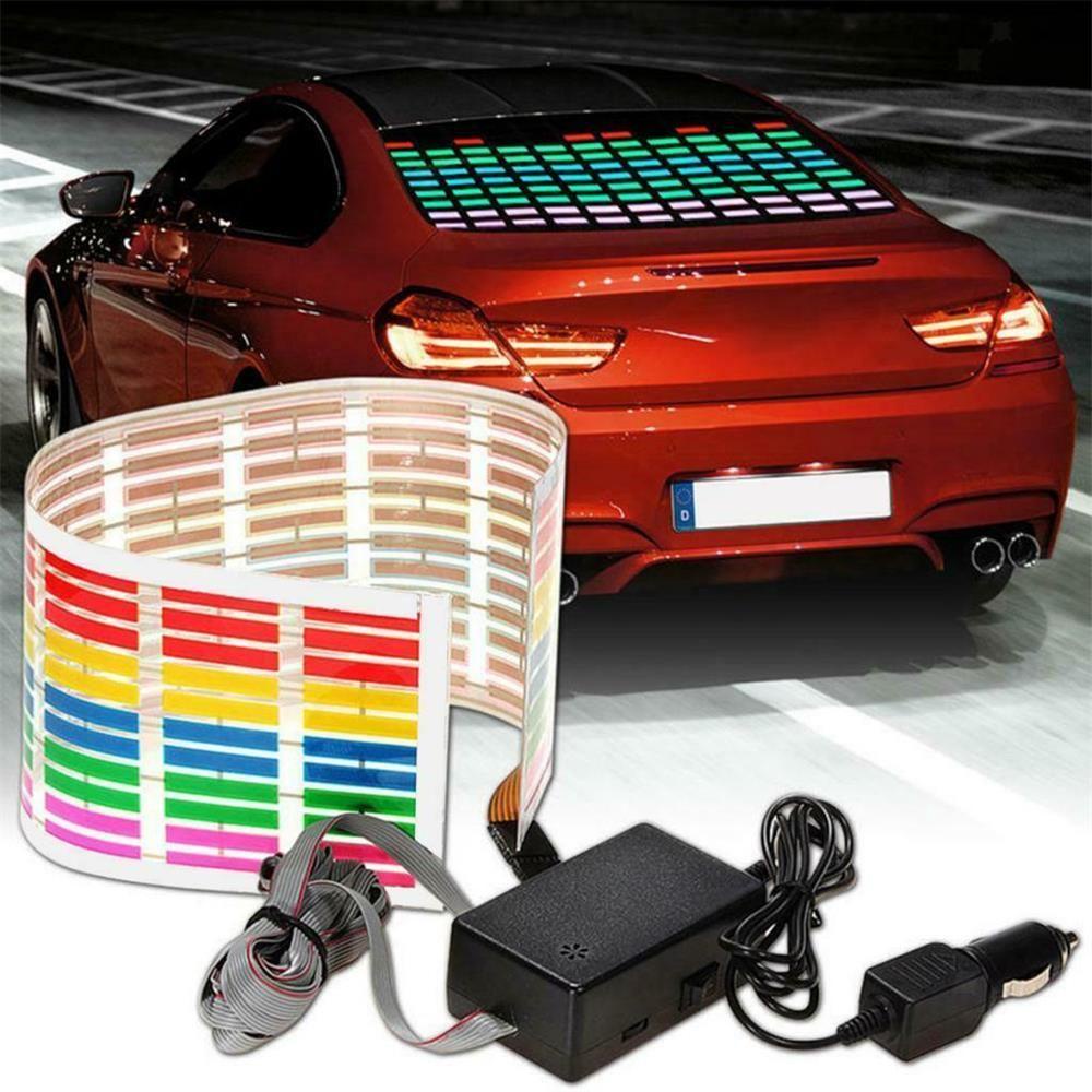 Bộ Cân Bằng Âm Thanh Có Đèn Nhiều Màu Gắn Kính Chắn Gió Xe Hơi