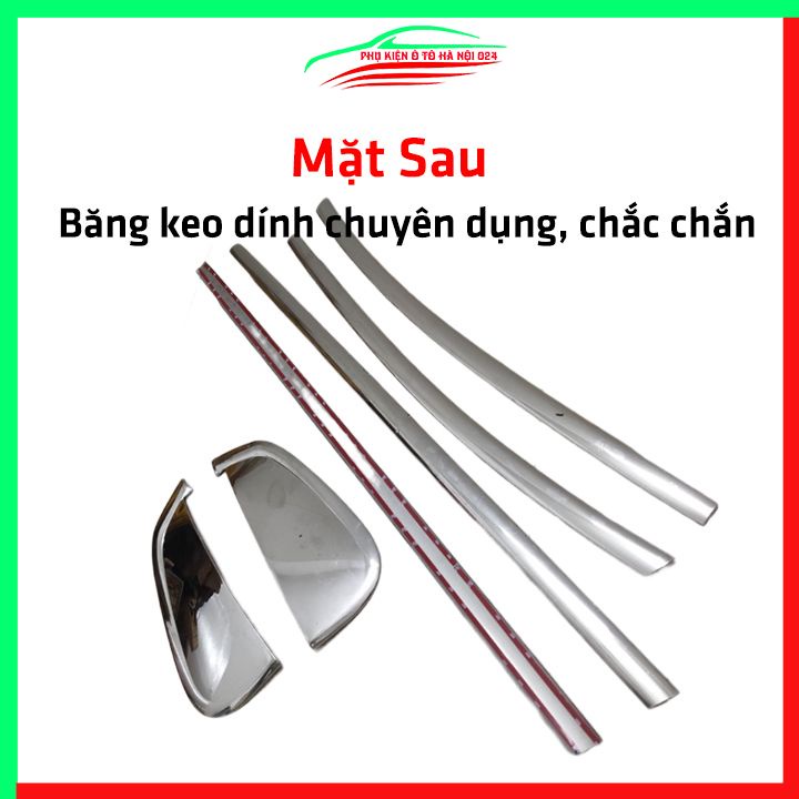 Bộ nẹp viền chân kính inox Triton 2018-2023