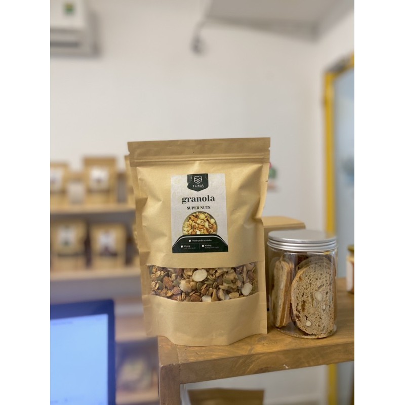 [Mã 254FMCGSALE giảm 8% đơn 500K] Granola KHÔNG NHO ăn kiêng tăng cơ giảm mỡ không đường