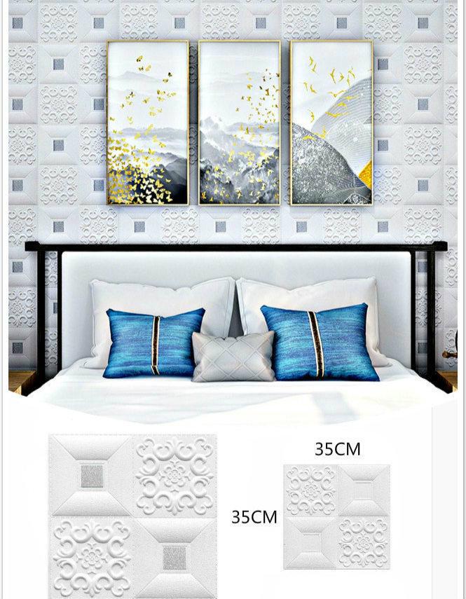 Nhãn dán tường trần nhà trang trí chống nước in hinh2 nổi 3D