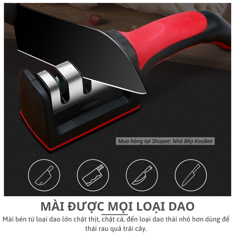 Dụng cụ mài dao kéo 3 rãnh  tay cầm tiện lợi - Đồ mài dao siêu bén nhanh và hiệu quả NB53