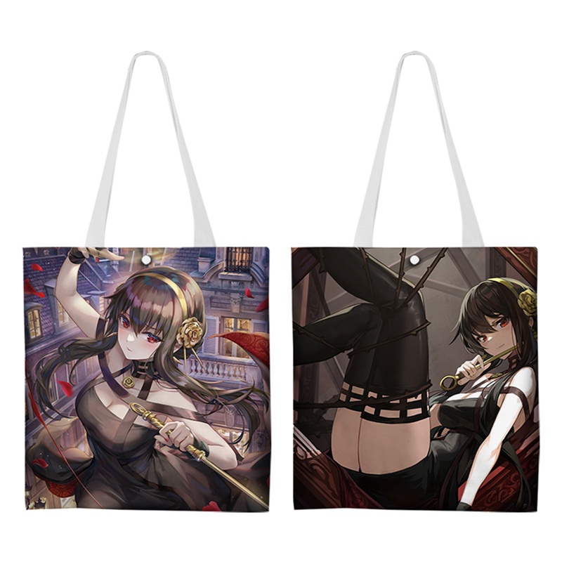 Túi Xách Canvas Cỡ Lớn Họa Tiết Anime Spyxfamily