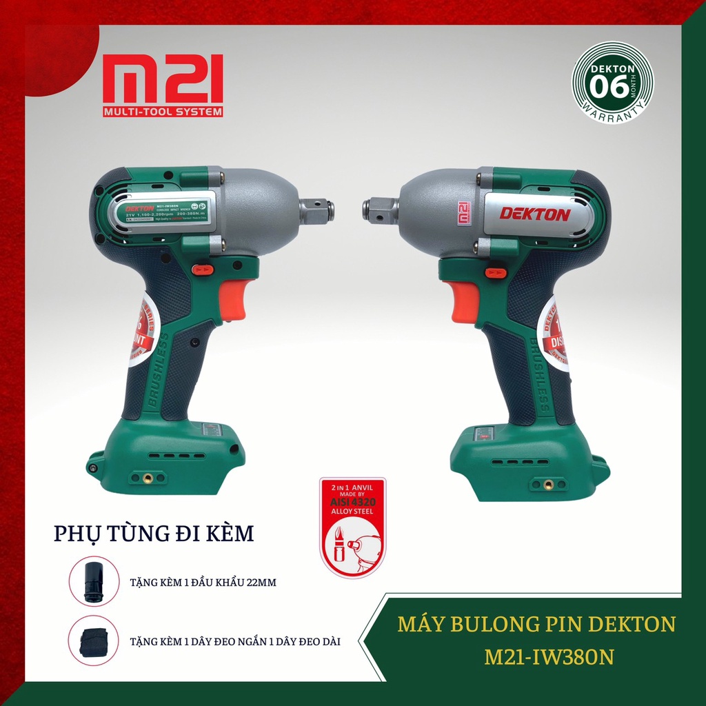 [Dekton Official Store - TP. HCM] Máy Buloong Dekton 2 trong 1 M21-IW380N