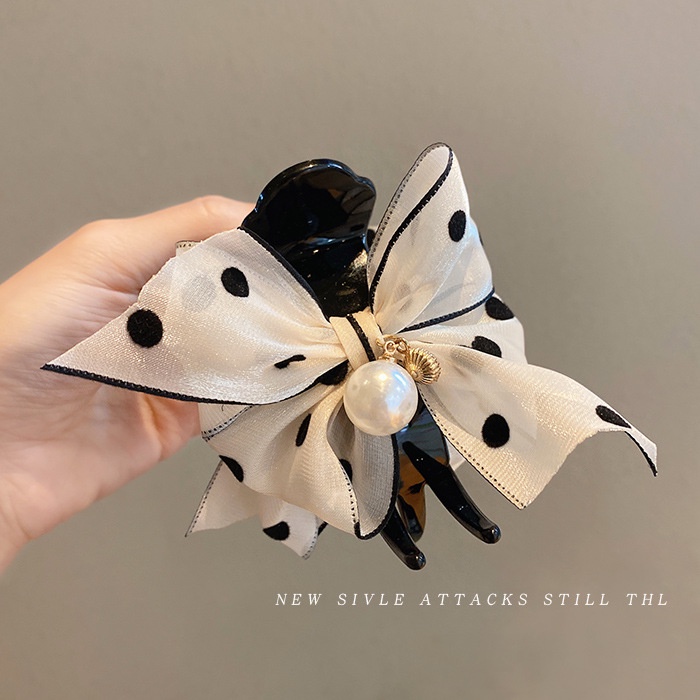 Kẹp Tóc Đính Nơ Và Ngọc Trai Phong Cách Hàn Quốc Thời Trang Cho Nữ