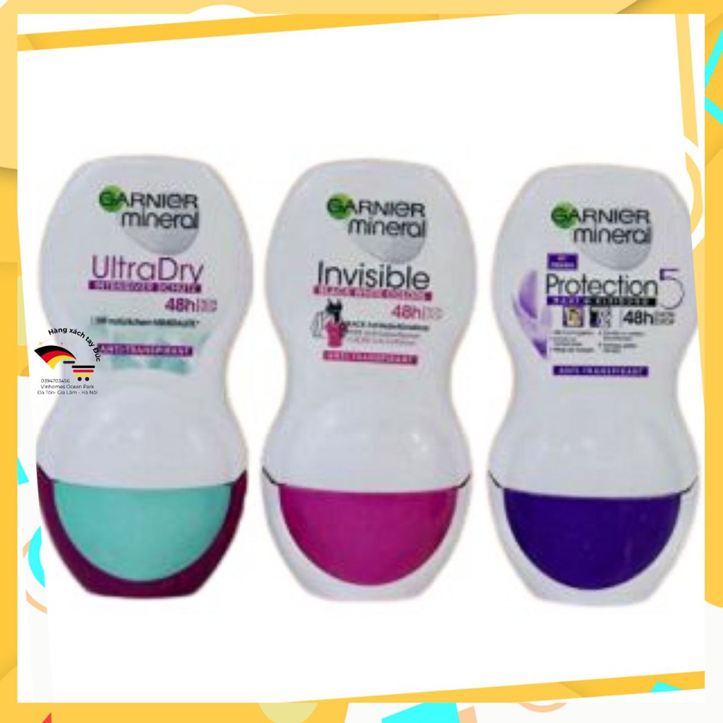 ❤️[CHÍNH HÃNG 100%] Lăn Khử Mùi Garnier Mineral ĐỨC Không Cồn Ngăn Mồ Hôi Hiệu Quả 💯 | BigBuy360 - bigbuy360.vn