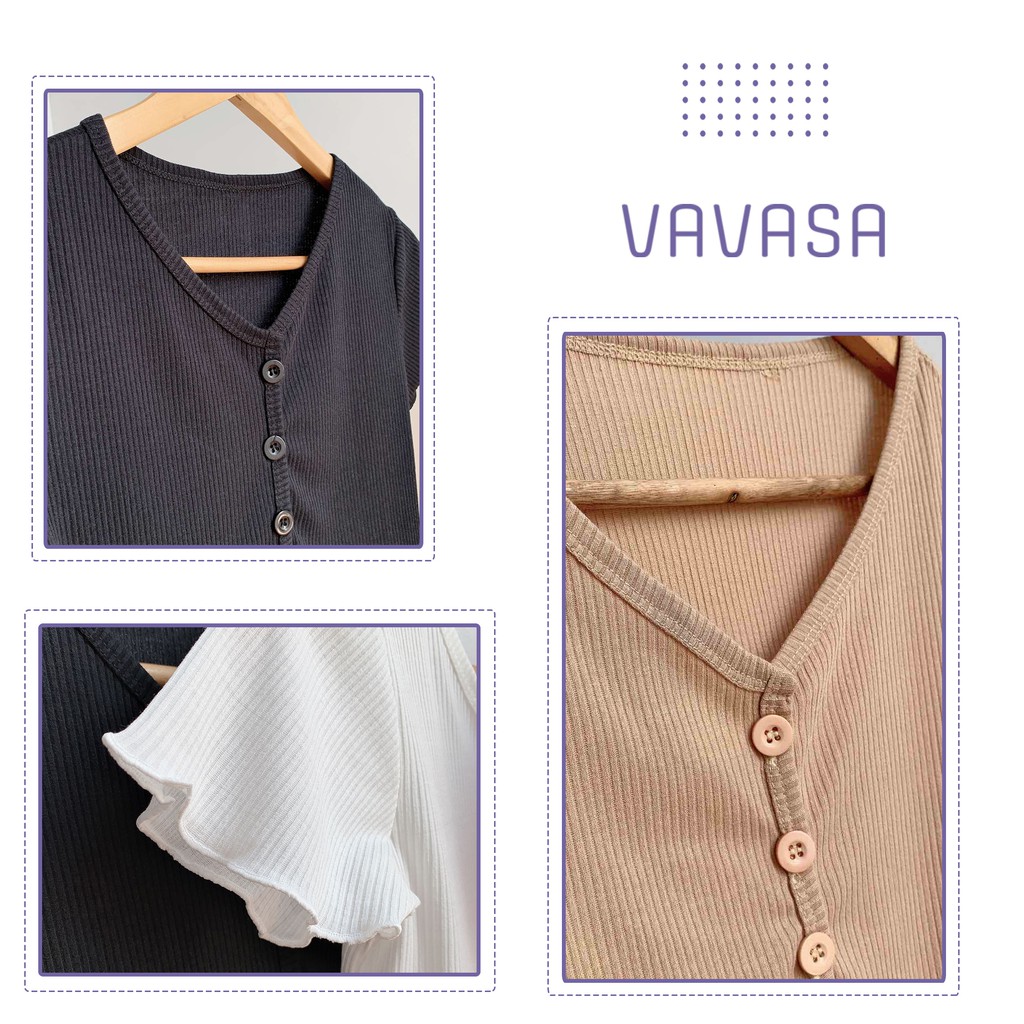 Áo croptop nữ kiểu ôm tay ngắn cổ tim bigsize thun body VAVASA CT12 | WebRaoVat - webraovat.net.vn