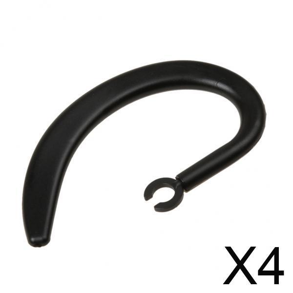  4xReplacement Spare Earhook Ear Earloop Wireless Bluetooth Earphone 5mm Black