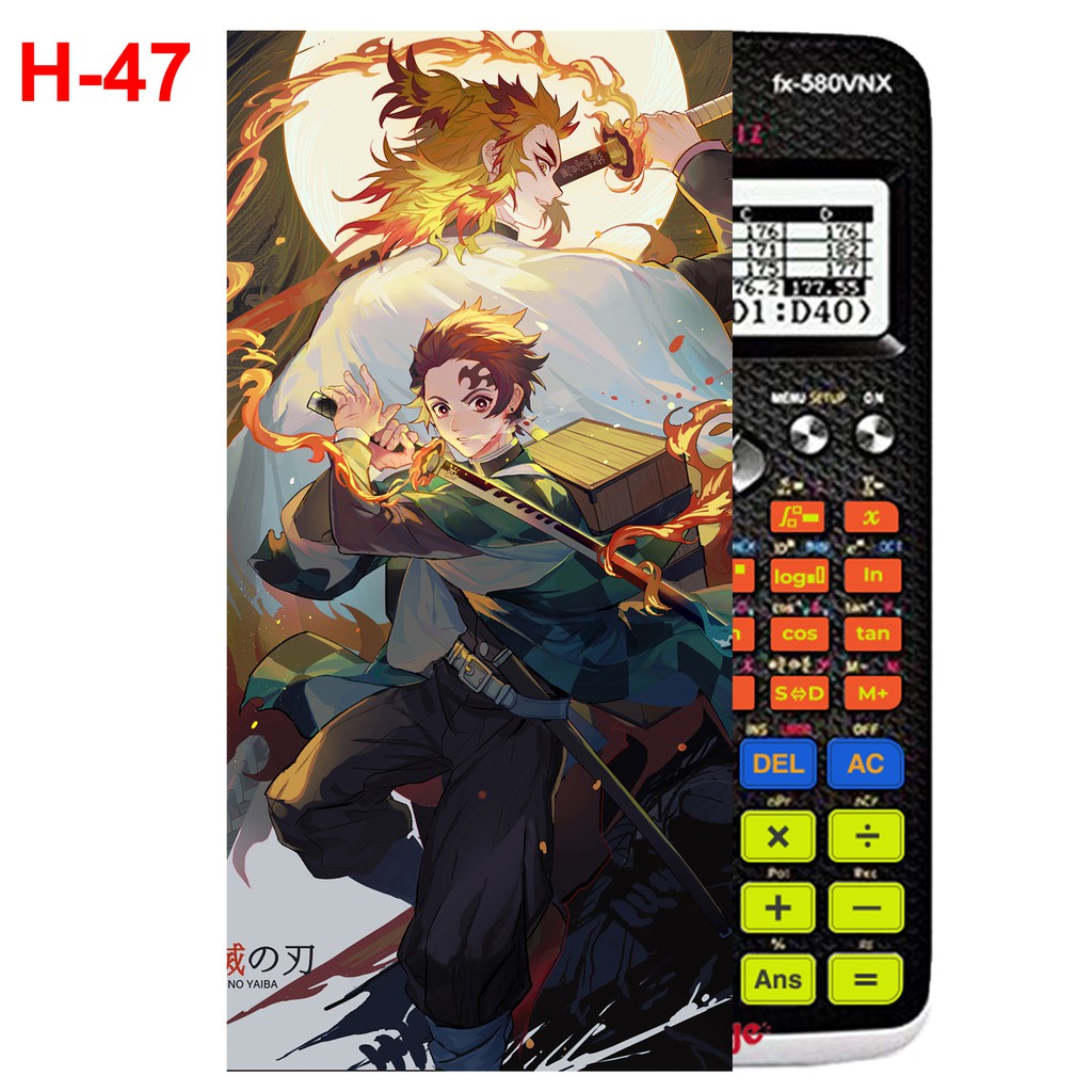 Dán Máy Tính CASIO anime Kimetsu No yaiba/ Thanh Gươm Diệt Quỷ/Trụ Cột