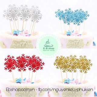 C255 - Bông tuyết nhũ cắm bánh 10c