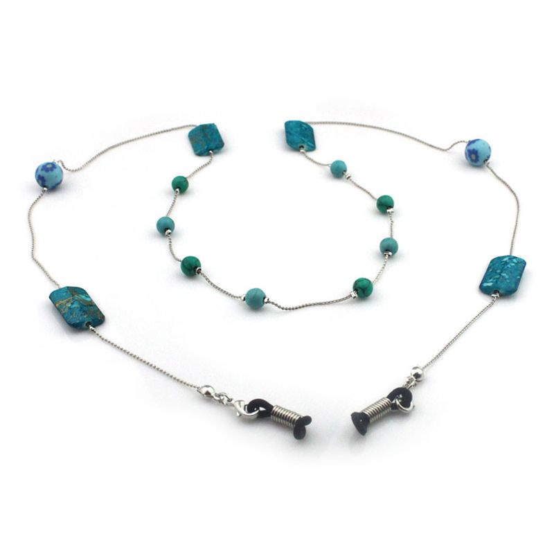 Youyo Dây Đeo Mắt Kính Xỏ Hạt Hoa Bằng Cao Su Chống Rơi Chống Trượt Thời Trang Rin