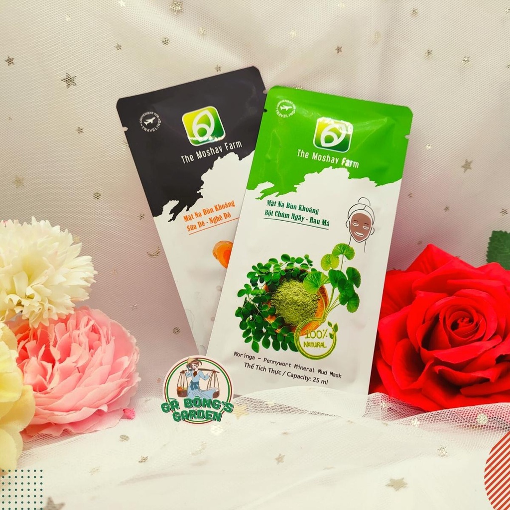 ❤️Mặt Nạ Bùn Khoáng Sữa Dê Nghệ Đỏ❤️Detox Làm Sạch Da Đẹp Da Ngăn Ngừa Nám Lão Hóa Dưỡng Ẩm The Moshav Farm Gói 25ml