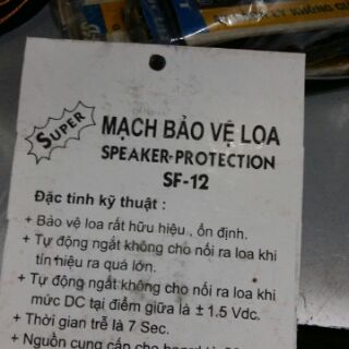 Mạch bảo vệ loa