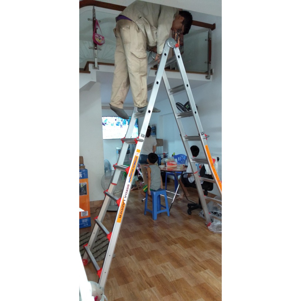 Thang nhôm rút lồng 2 đoạn Huyndai Ls45 giá rẻ