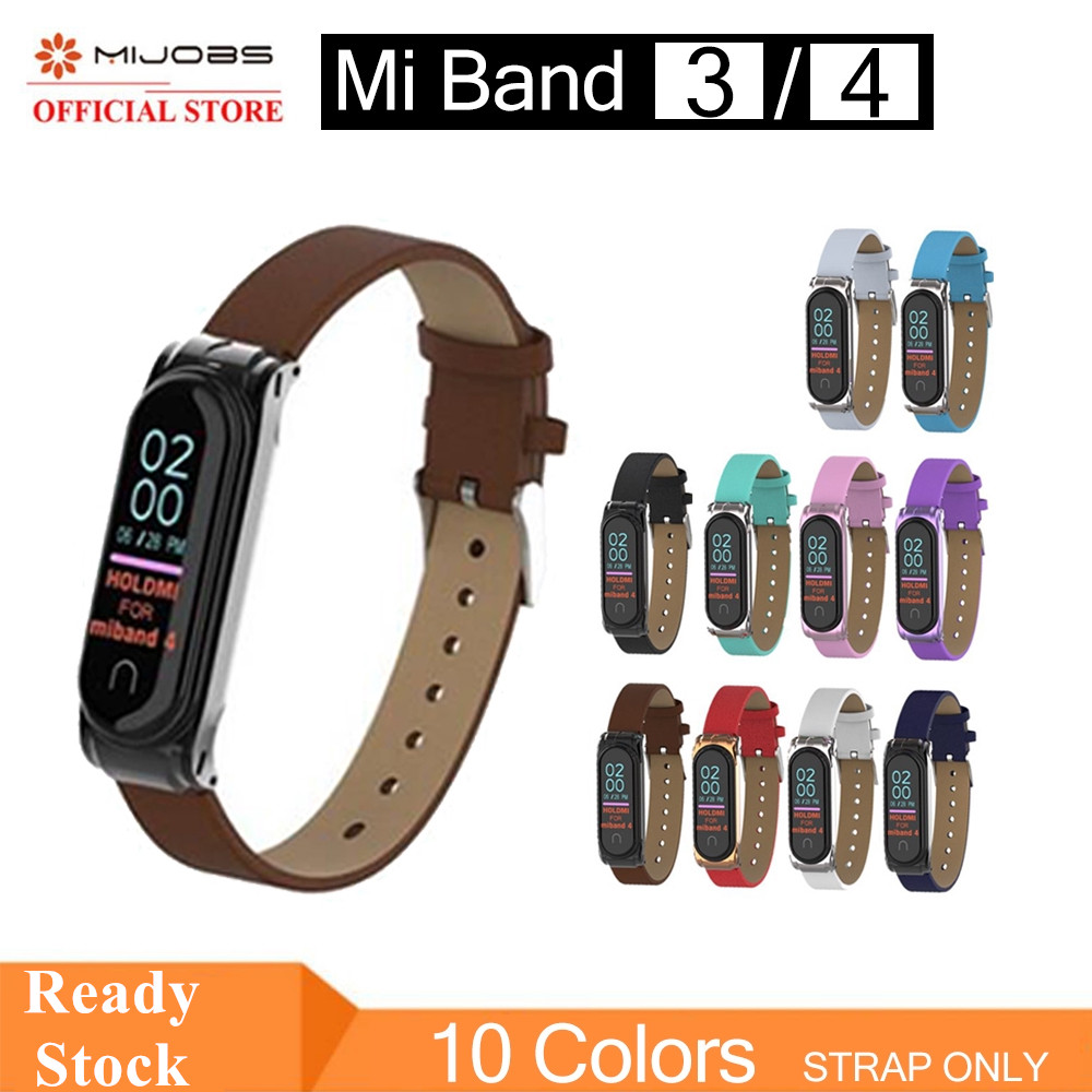 Dây Đeo Thay Thế Chất Liệu Da Nhiều Màu Cho Đồng Hồ Thông Minh Xiaomi Mi Band 4 3