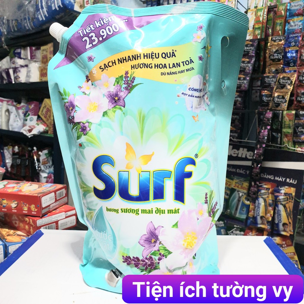 nước giặt surf hương nước xả vải mới túi 3.5kg