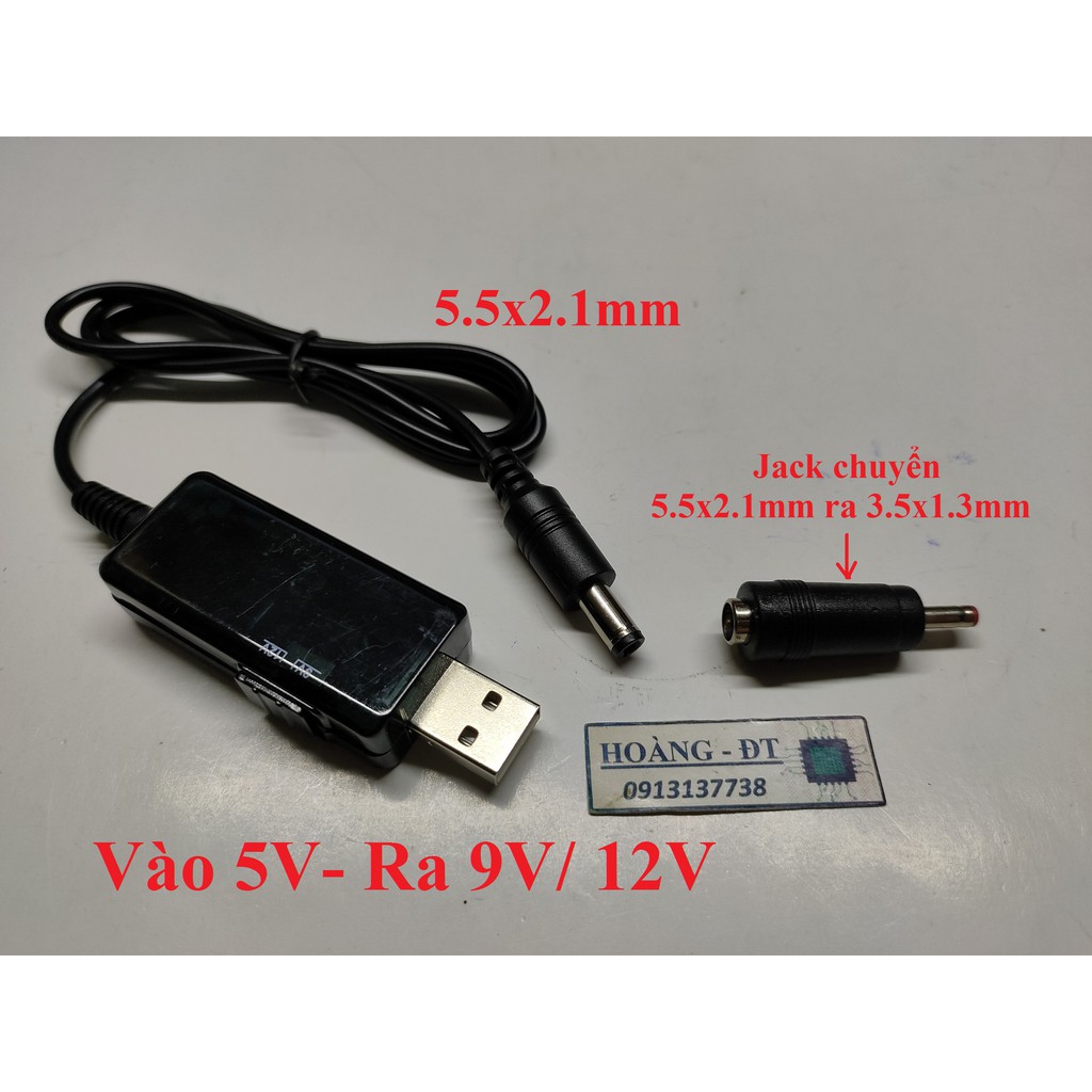 Cáp chuyển USB 5V sang 9V/ 12V