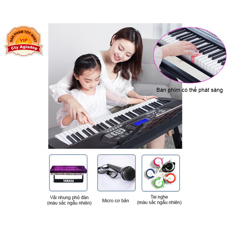 Đàn organ điện tử 61 Phím phát sáng - Bán chuyên cho người học nhạc - Nhãn tiếng Trung cực đỉnh - Model 299