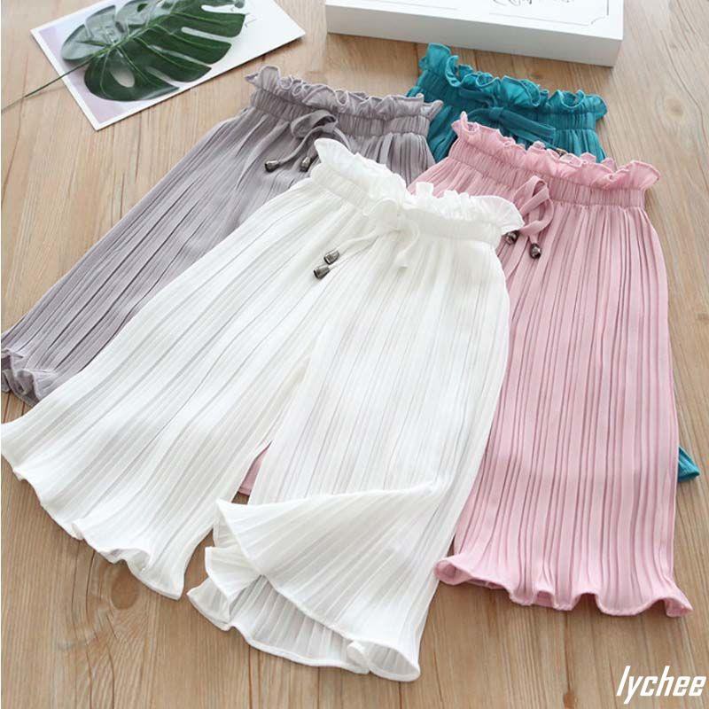 Quần Lửng Ống Rộng Thời Trang Cho Bé Gái