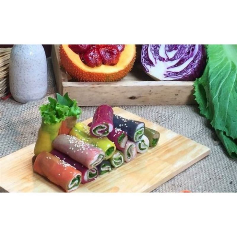 Bánh tráng gạo lứt rau củ ngũ sắc ăn kiêng Eatclean / Healthy / giảm cân NTFOOD - 500gr