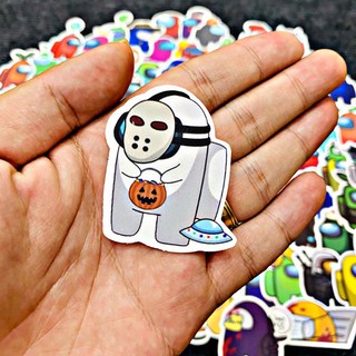 STICKER AMONG US pvc vinyl nhám chống thấm cao cấp hình dán xe, vali, laptop, nón BH, điện thoại..