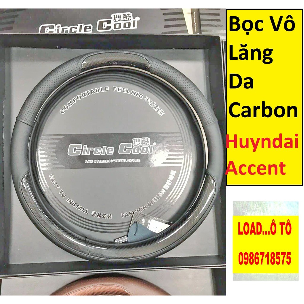 Bọc Vô Lăng Huyndai Accent Vân Carbon cao Cấp