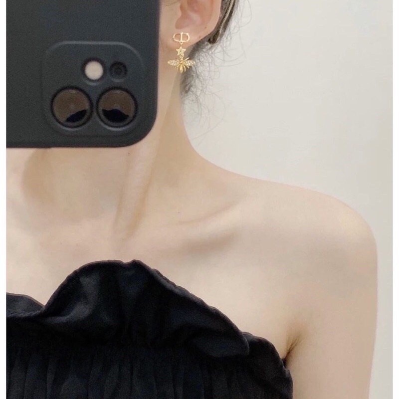 Bông tai con ong hiệu CD mạ vàng thời trang thanh lịch, phong cách