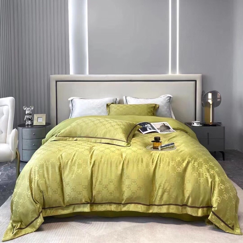 Bộ Chăn Ga Gối Lụa Vân Chìm Cao Cấp Set Chăn Ga Gối In Lụa Vân Chìm  loại 1