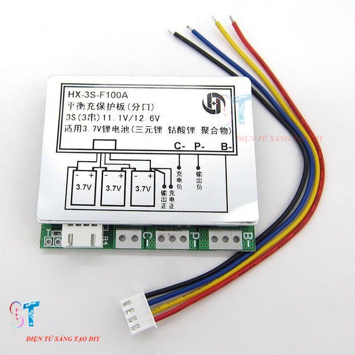 MẠCH SẠC VÀ BẢO VỆ PIN 12V 3S Cho Pin Lipo 3.7v 100A