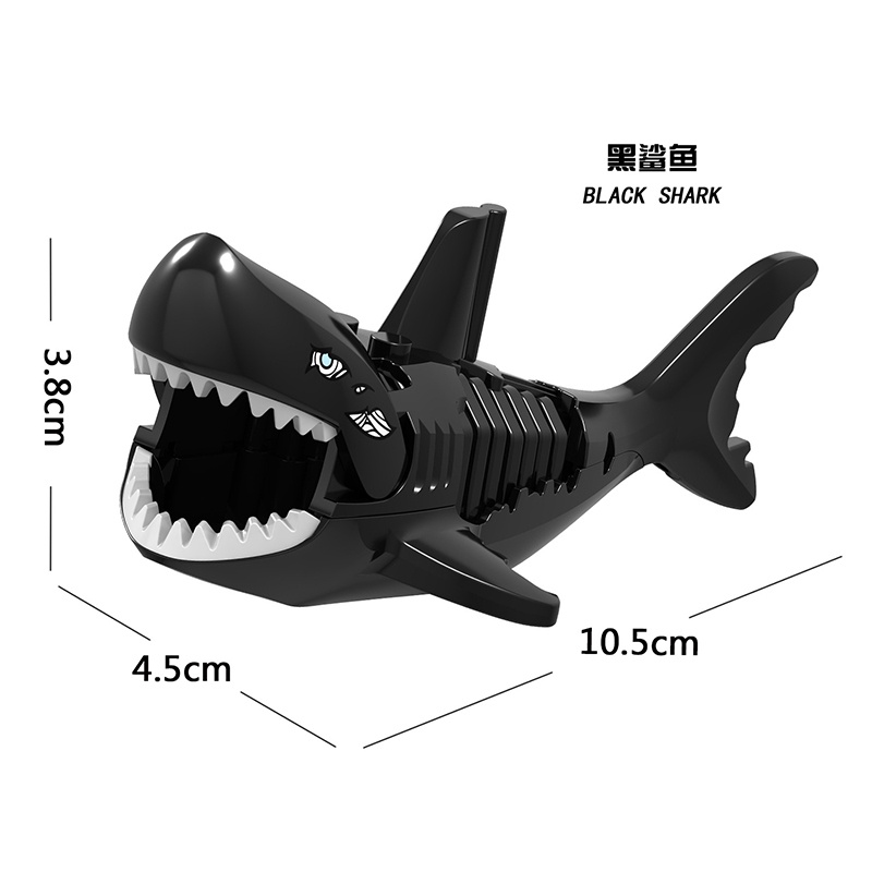 Mô Hình Đồ Chơi Lego Cá Mập Đen Độc Đáo Cho Bé