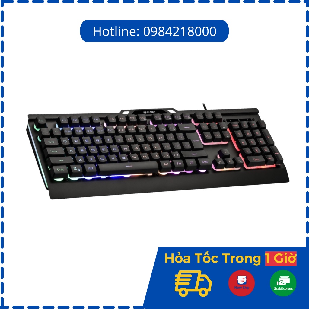 Bàn phím Gaming Edra EK701 - Chống nước - Led RGB - Màu đen - BH 24 tháng [ CHÍNH HÃNG ]