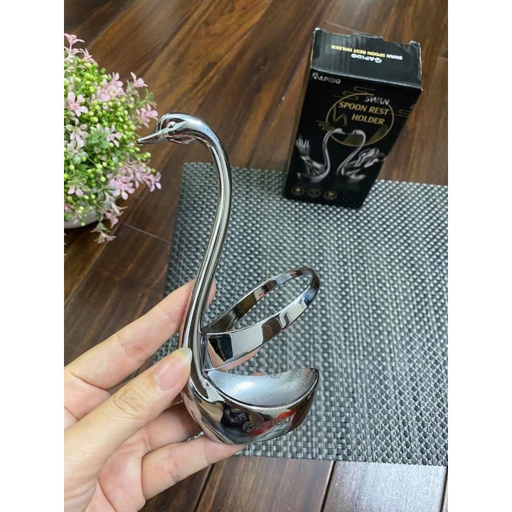 Set thìa dĩa Thiên Nga Rapido Bộ thìa dĩa Swan inox không gỉ - 1 giỏ thiên nga + 3 thìa + 3 dĩa
